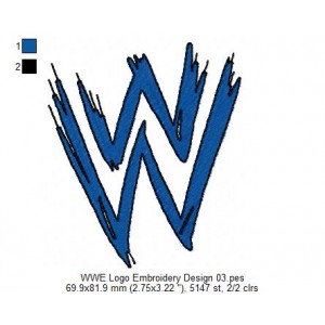 WWE Logo Embroidery Design 03